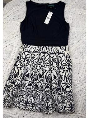Lauren Ralph Lauren Vintage Dress Size 14 New with Tags Timeless Cocktail